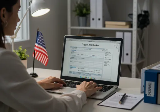 Creator filing a copyright registration application